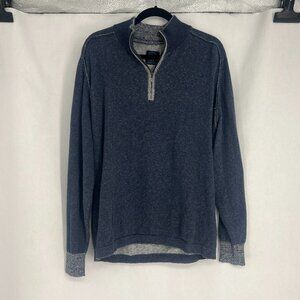 True Measure | Quarter Zip Blue Sweater 100% cotton